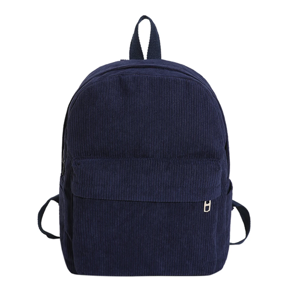 

Corduroy Shoulder Bag Large Capacity Vintage Handbags Adjustable Strap Student Backpack for Office Travel School Korean BackPack