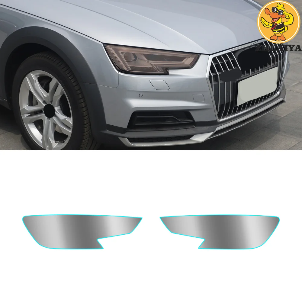 

For Audi A4 B9 2016-2022 Pre-Cut Car Headlight Tint Smoked Black Protective Film Protection Transparent PPF film