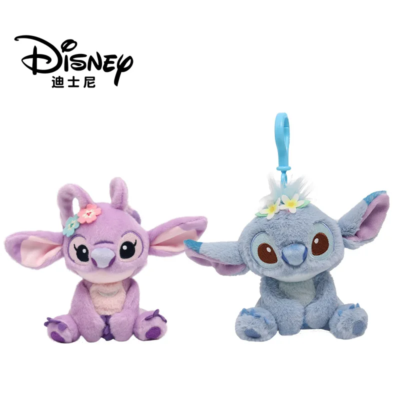 

Плюшевая кукла «Лило и Ститч» из мультфильма Disney, милая игрушка «Ститч» с ангелом, подвеска на сумку 10 см, милая игрушка, рождественские пода...