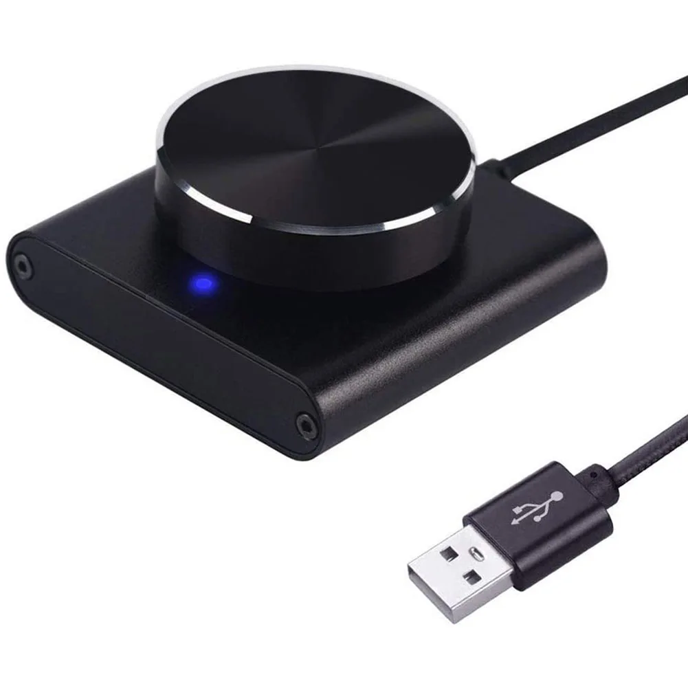 

USB Computer Volume Controller Aluminum Alloy PC Speaker External Volume Control Scratch Resistance Adjuster Knob