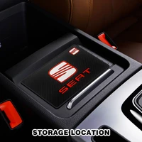 car logo silicone anti slip mat finishing accessories interior home storage for seat leon 5f ibiza 6l 6j exeo altea arona etc