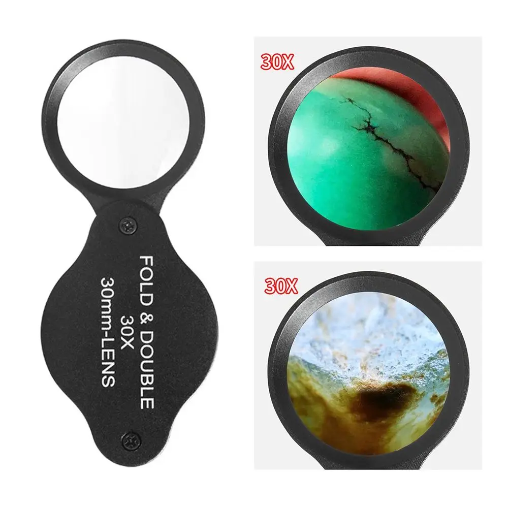 

30 мм 30X Мини Ручной фототелефон увеличительное стекло Ювелирное стекло