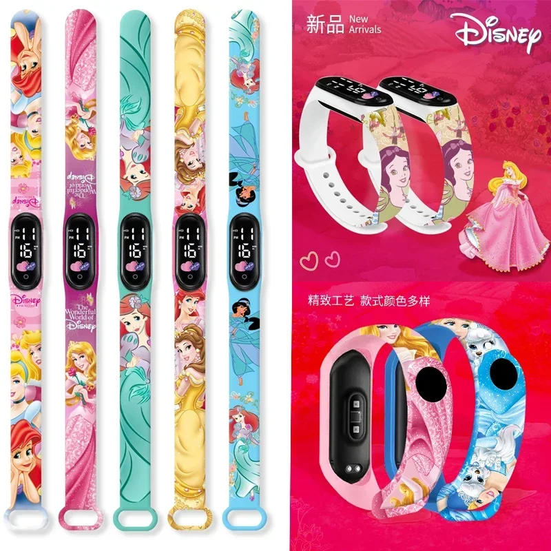 Детские цифровые часы Disney Мультяшные экшн-фигурки Белоснежки светодиодные