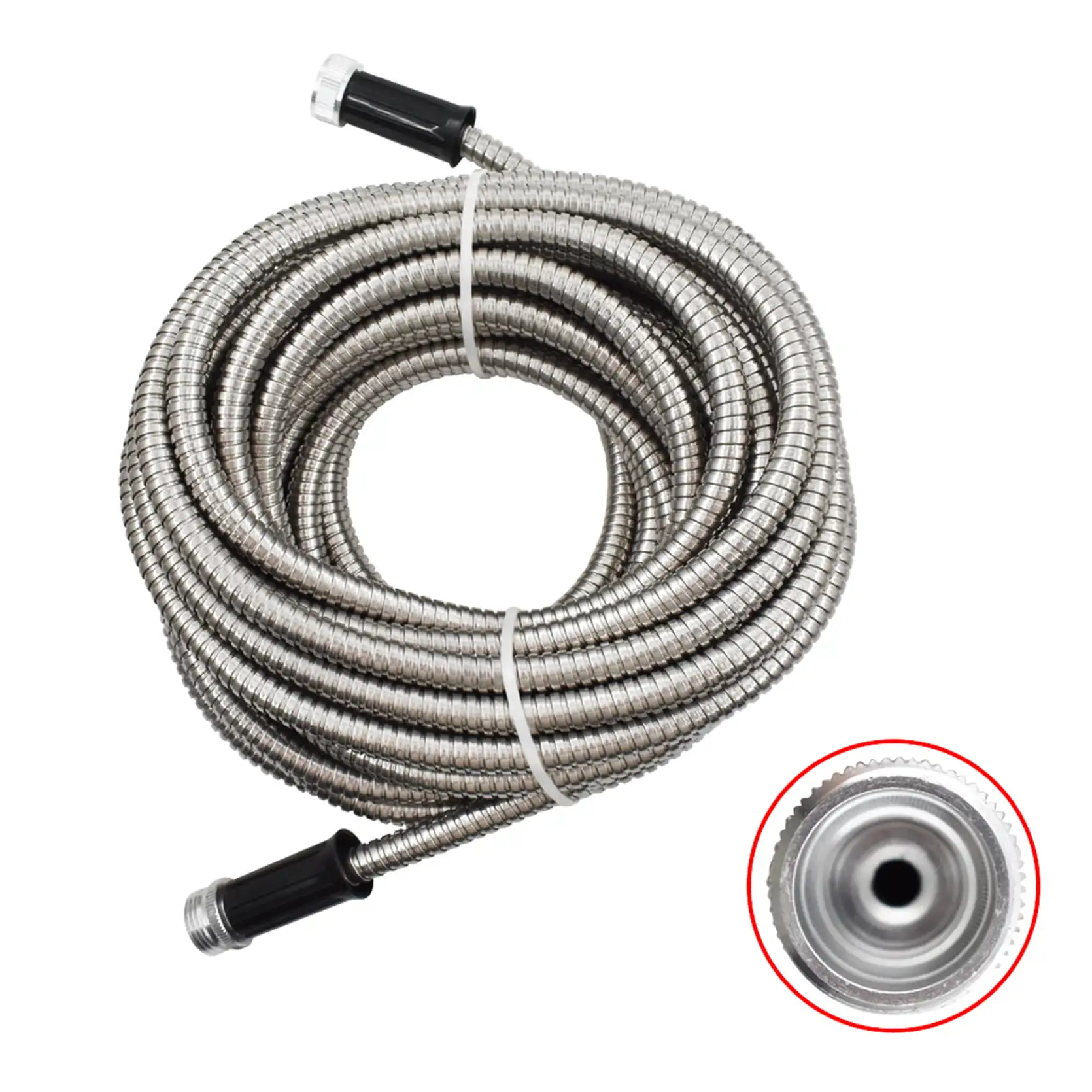 

100 ft Stainless Steel Garden Hose,Lightweight Metal Water Hoses