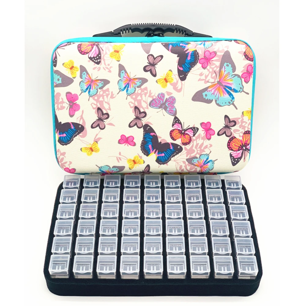 

New 54 Square Bottles Diamond Painting Cross Stitch Accessories Tool Box Container Diamond Storage Bag Case Embroidery Mosaic