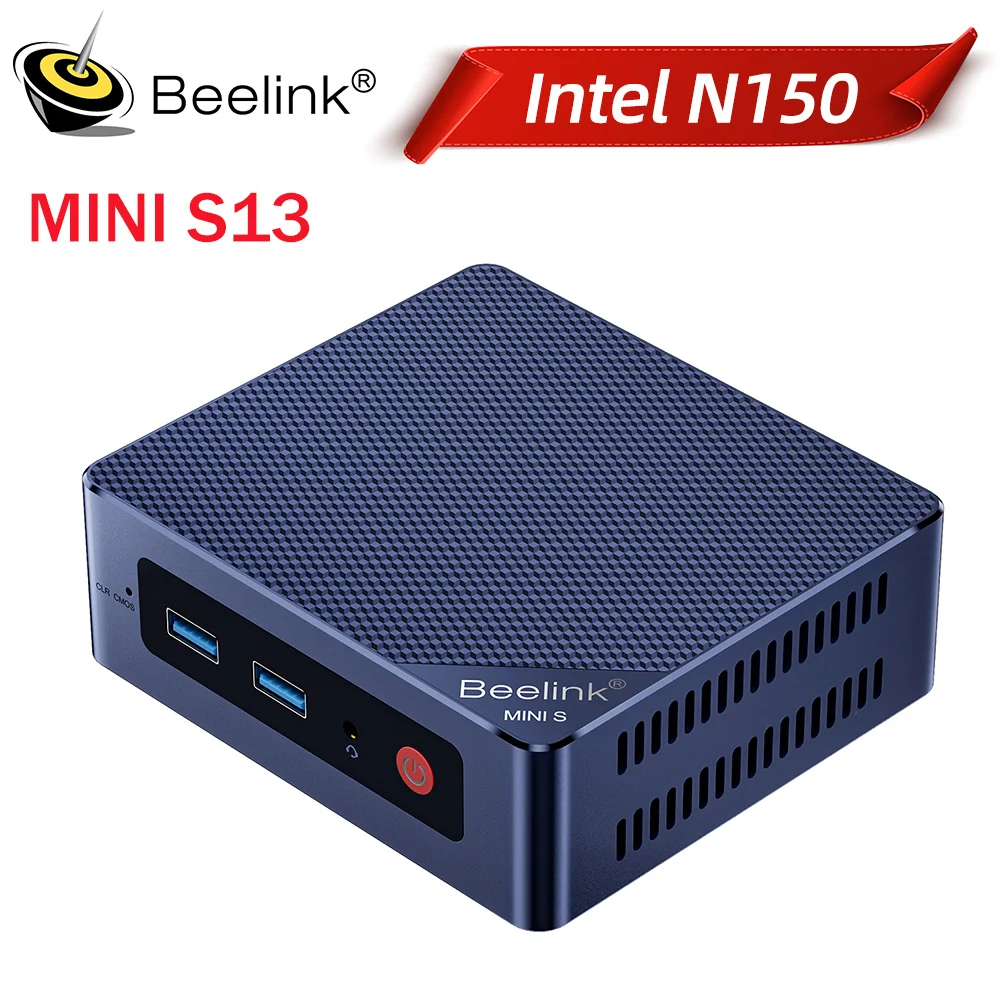 Мини-ПК Beelink MINI S13 Intel Twin Lake N150 16 ГБ DDR4 500 SSD Wi-Fi6 1000M LAN Настольный мини-компьютер