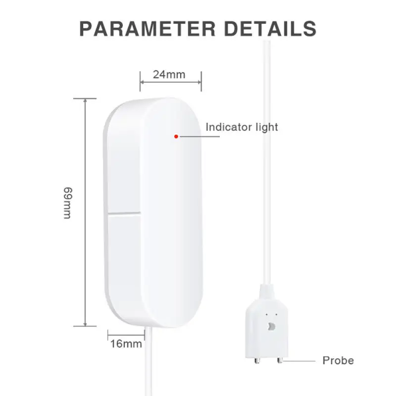 Ewelink Zigbee Smart Water Leak Detector Real Time Monitoring Flood Sensor Tank Overflow For Alexa Remote Control