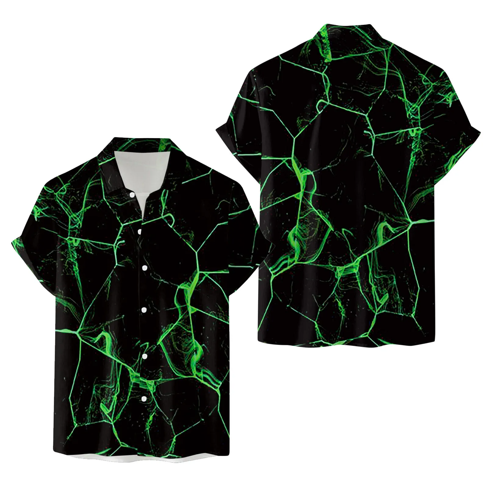 

Men Short Sleeve Spring Summer Casual Printed Shirts Fashion Top Blouse Shirts White Undershirt Mens