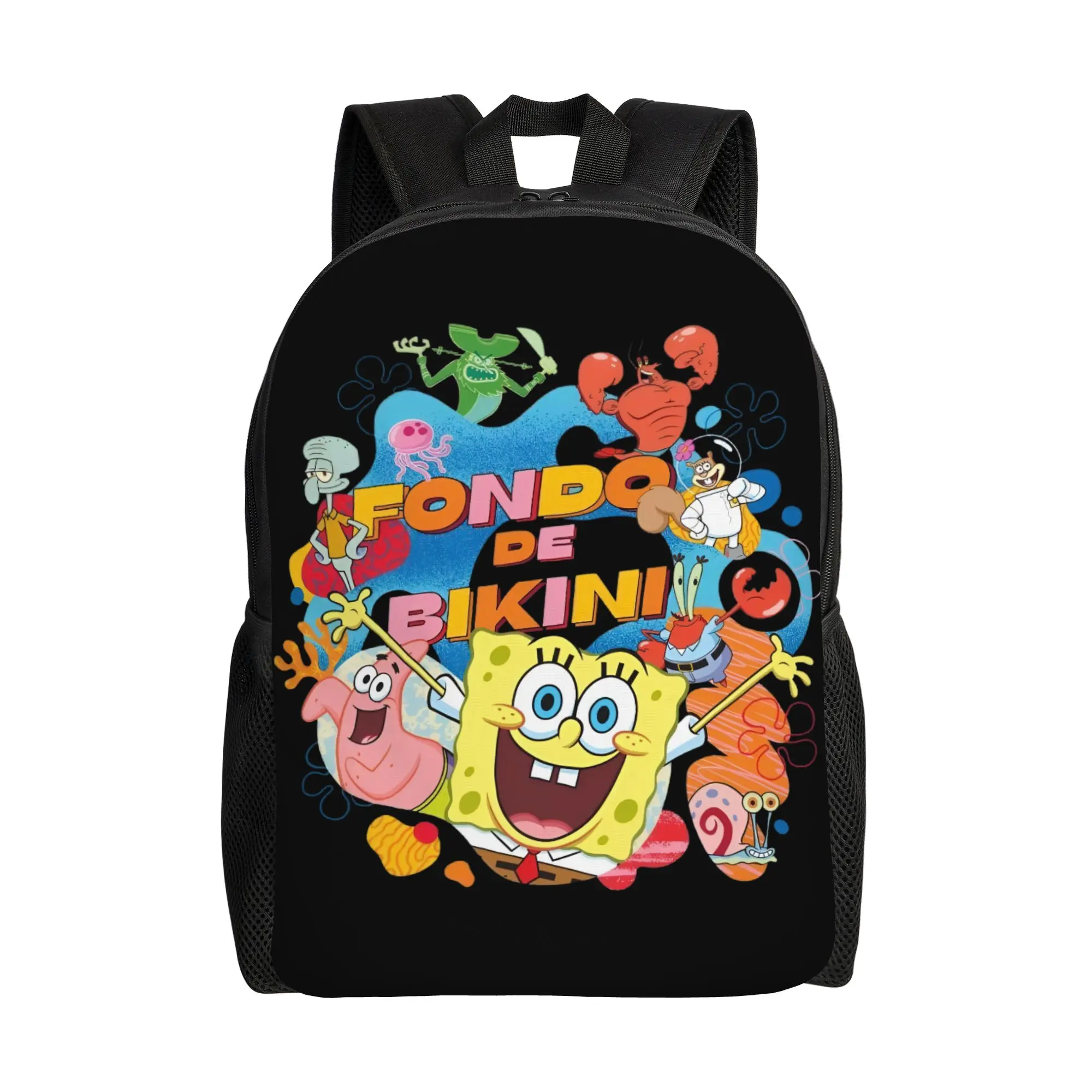 Фото Рюкзак Custom S-Sponges Anime Bobes для женщин и мужчин, базовая сумка для книг для школы и колледжа, мультяшные сумки №1