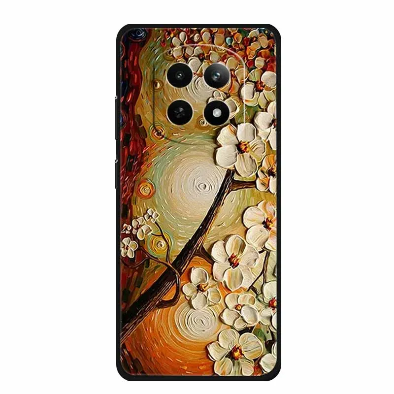 3D-чехол для Realme V60 рельефный силиконовый мягкий чехол с цветами V60s s V 60