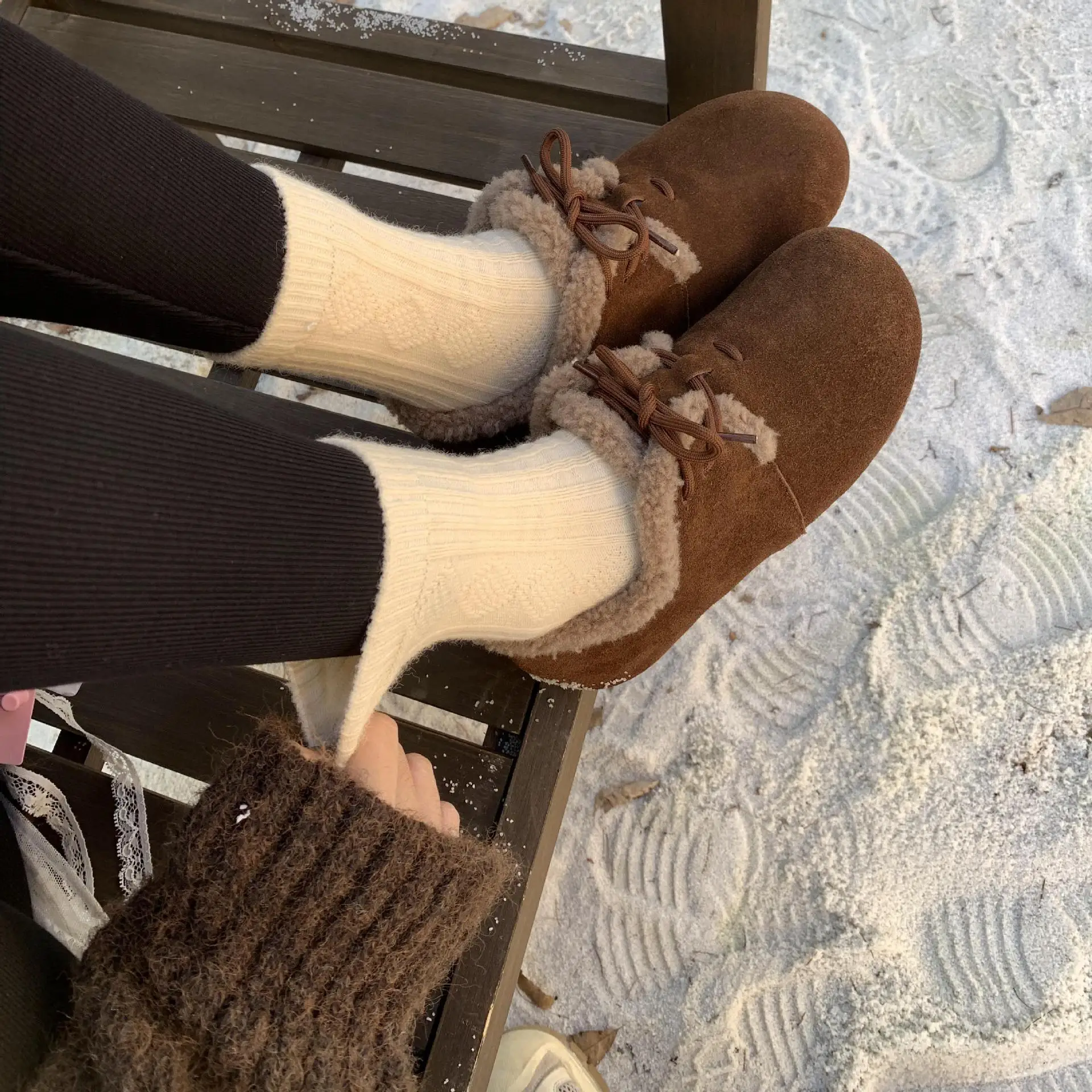 Женская обувь универсальные лоферы на платформе с круглым носком увеличивающие