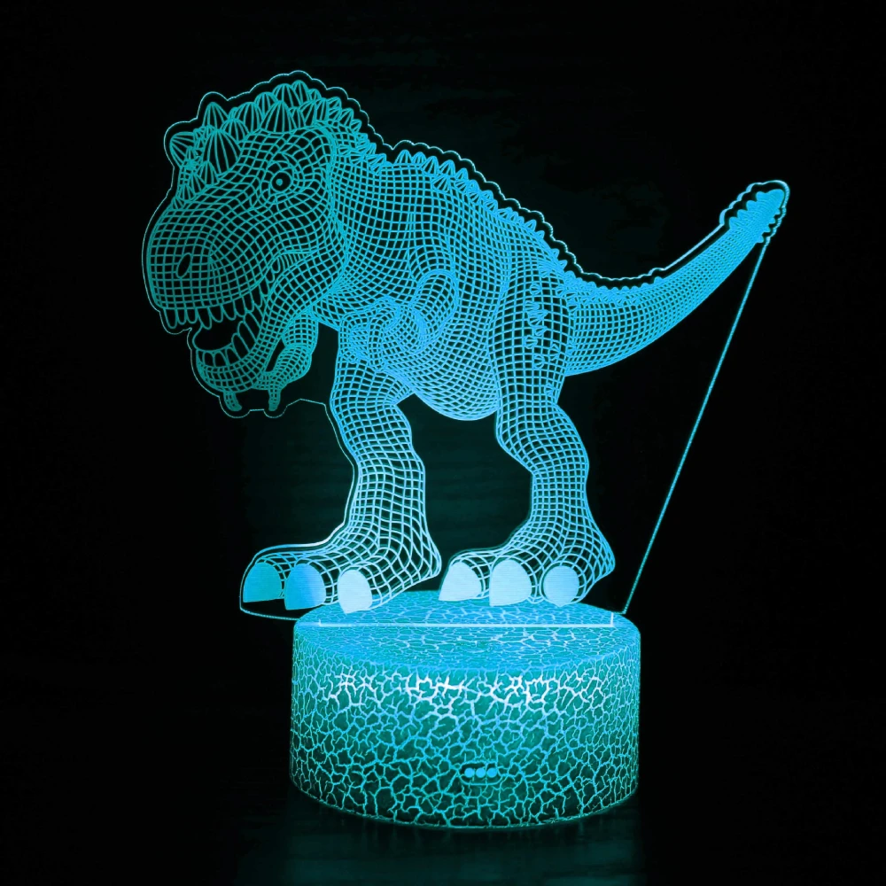Ночник с динозавром Nighdn детская лампа для декора детской комнаты 7 цветов