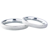 trumium 999 sterling silver frosted couple rings for women men simple fashion lover ring fine jewelry gift free engraving