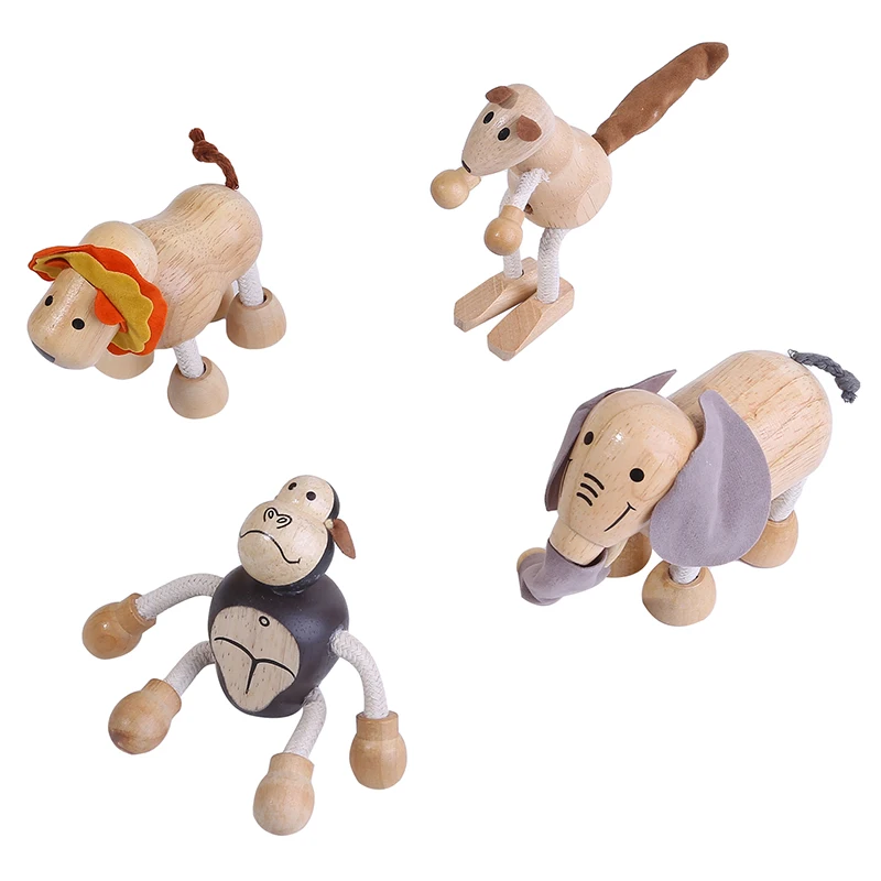 

Детская модель диких животных, модель куклы, игрушка, слон, обезьяна, корова, жираф, Лев, панда, деревянная обучающая игрушка для детей