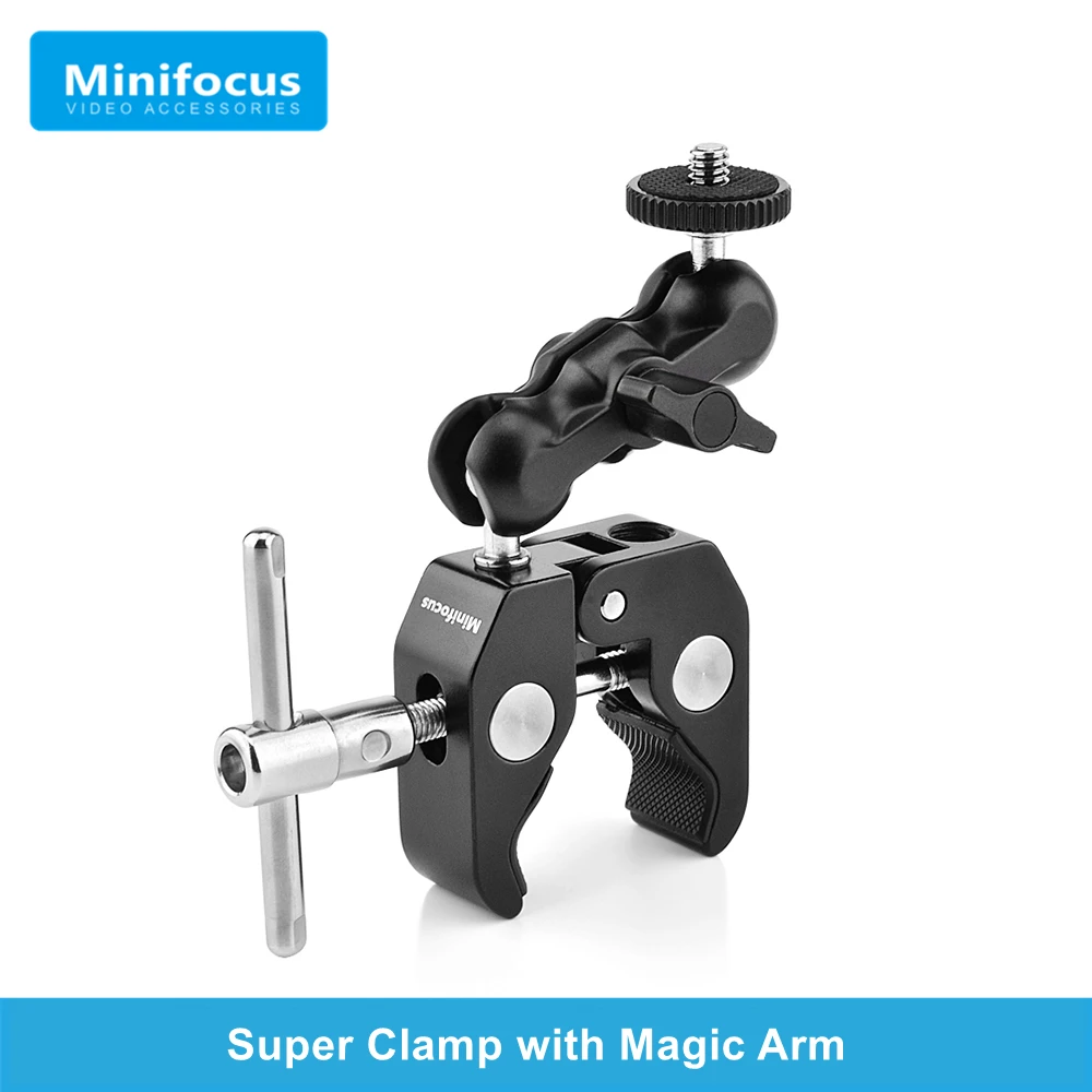 Металлический супер-зажим с двойной шаровой головкой волшебная рукоятка 1/4