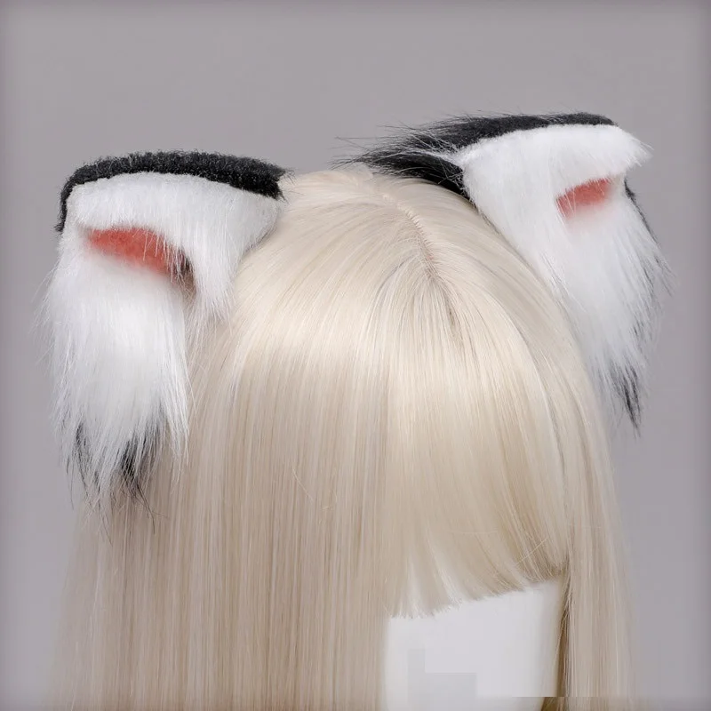 Купи 2022 Fluffy Rabbit Bunny Ear Hair Clips Plush Rabbit Ears Headband Hair Hoop Cosplay Costume Night Party Hair Accessories за 129 рублей в магазине AliExpress