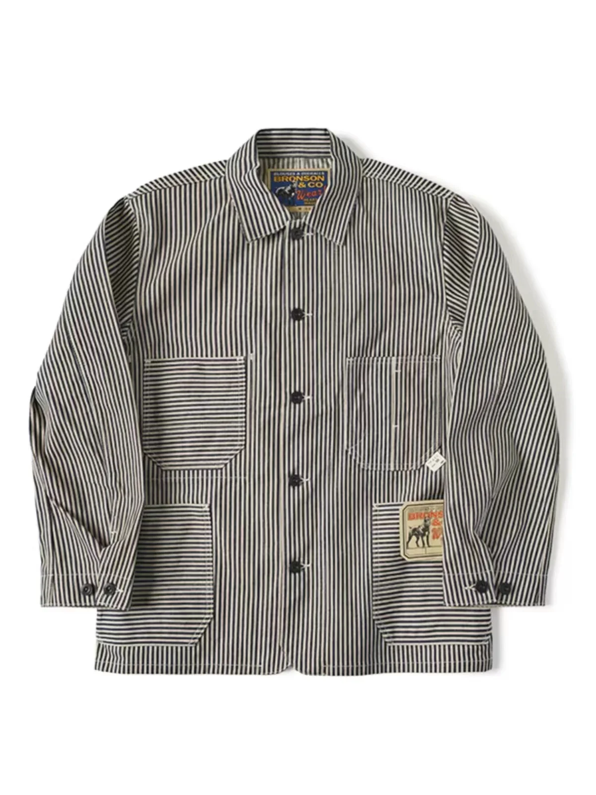 Прочный Бронсон партия 422 Экспресс полоса Chore Пальто Ретро джинсовая железная