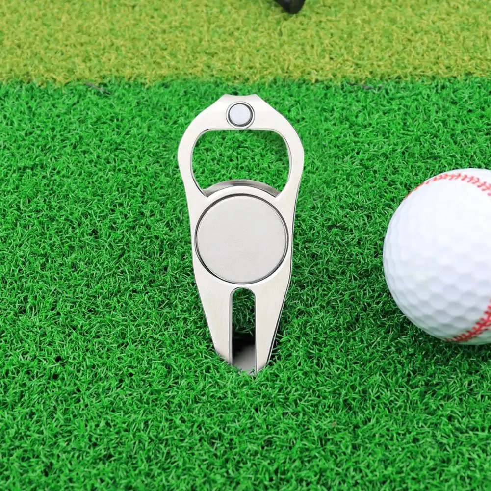 

Вилка для игры в гольф, многофункциональная, с точным расположением, инструмент для ремонта, магнитный ремонт, газон, сплав, для гольфа, магнитный маркер для мяча