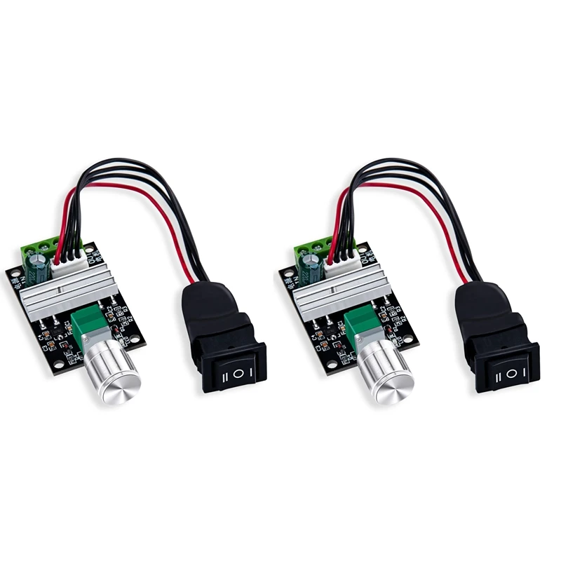 

HOT SALE 2Pcs PWM Motor Speed Controler 1203BB DC 28V 24V 12V 6V 3A 80W With Adjustable Reversible Knob Switch DC Motor Driver
