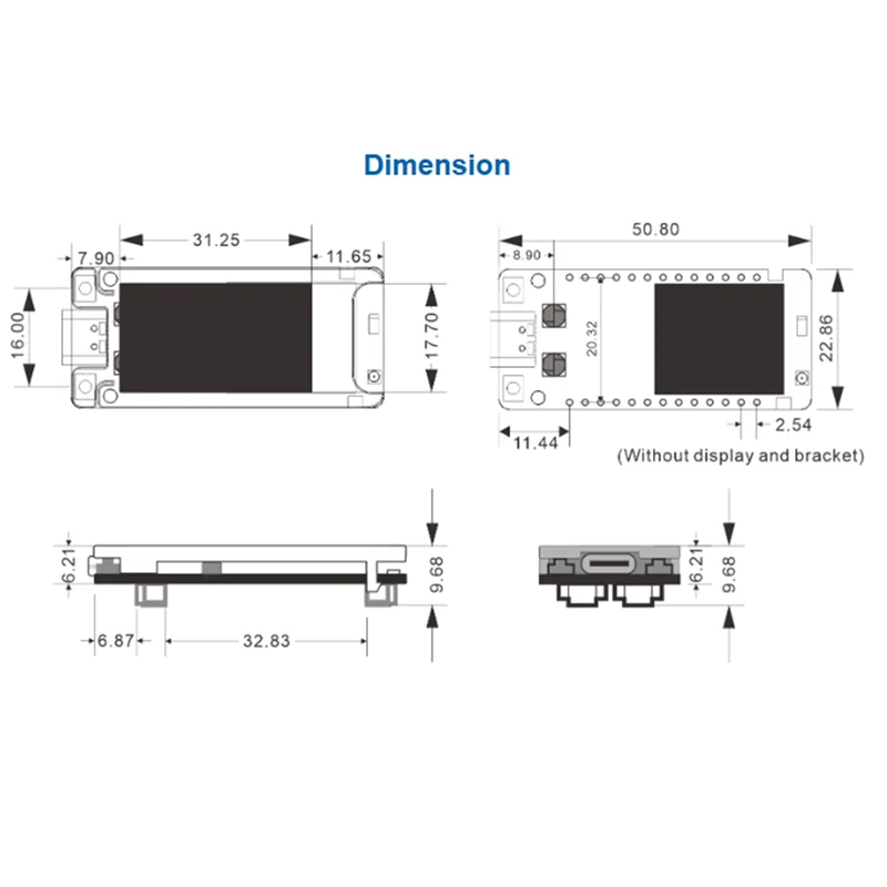 T114 Трекер 1,14-дюймовый TFT-дисплей BLE Wi-Fi NRF52840 SX1262 Lora Lorawan Arduino Устройство с антенной шлюза 915 МГц-[A51I] (art.: 3920cea4e5760) - 3920cea4e5760