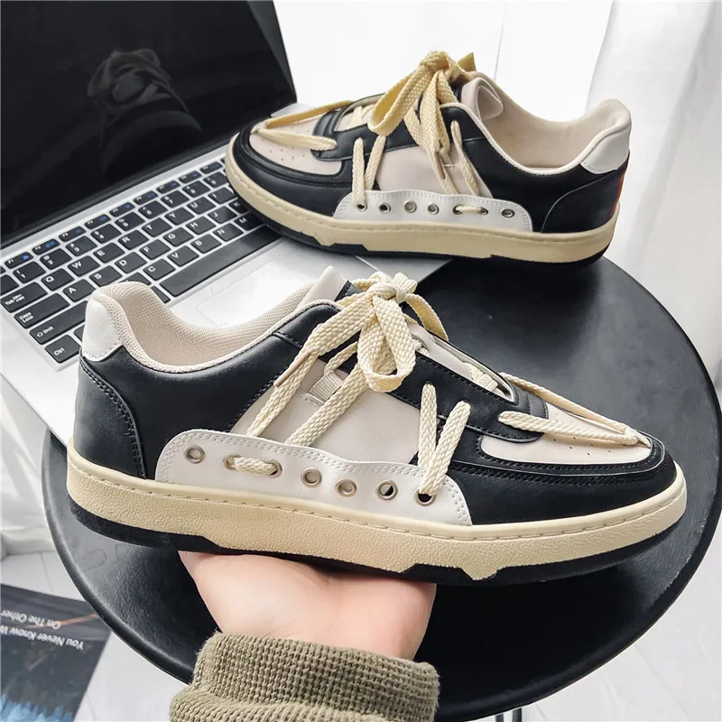 

Non-Slip Men Sneakers White Breathable Casual Shoes Outdoor Walking Shoes Fashion Comfortable Flat High-Quality Men Shoes N1-45