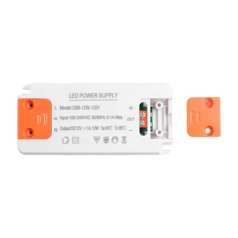 Фото Драйвер для светодиодов DC 12V 12W, тонкий, с постоянным напряжением, блок питания для различных светодиодных ламп, входное напряжение №2