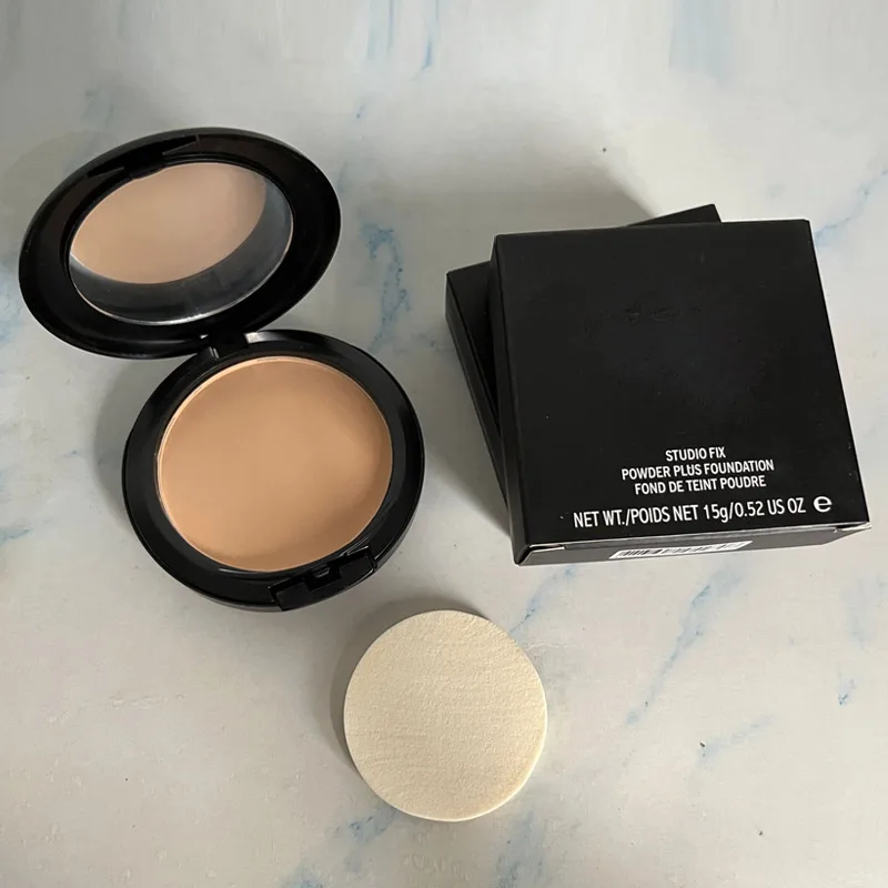 

HEALLOR Face Makeup Studio Fix Powder Plus Foundation Long Lasting Oil Control Pressed Powder With Puff