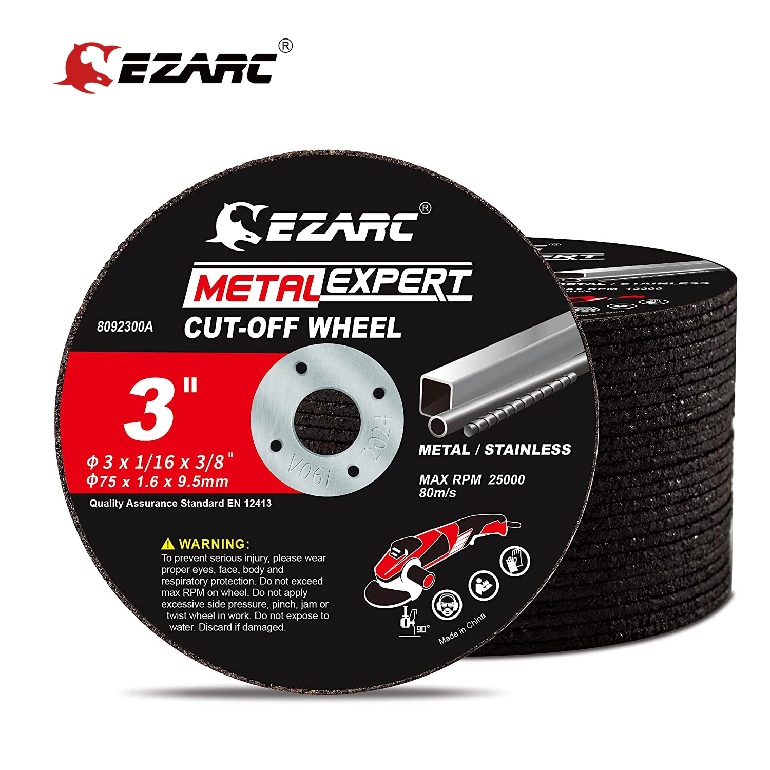 EZARC Cut Off Wheels 25Pcs, 75mm x 1.6mm x 9.5mm Cutting Whe