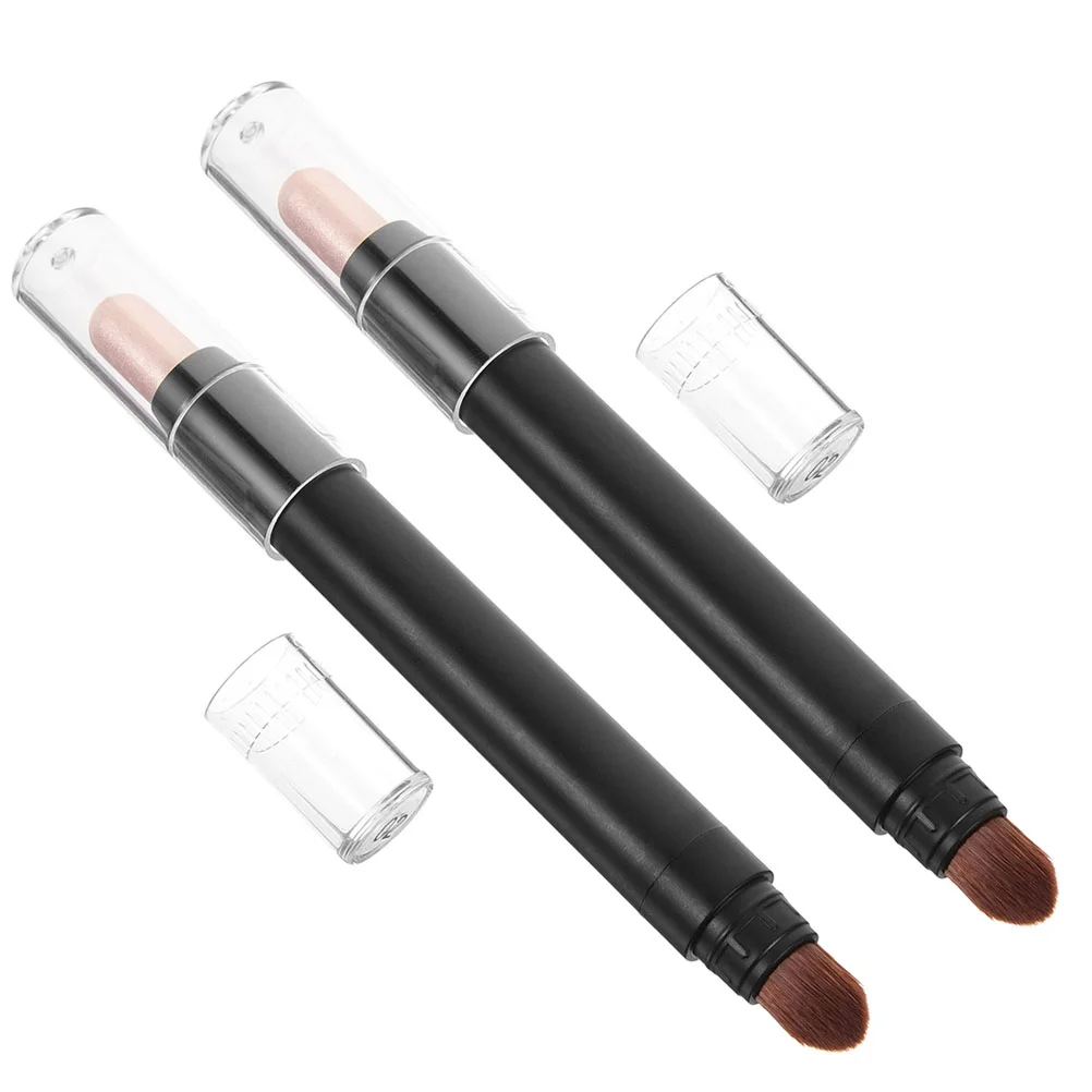 

2pcs Eye Shadow Brushes Women Eye Shadow Stick Dual Ends Makeup Brush Female Eye Shadow Pen