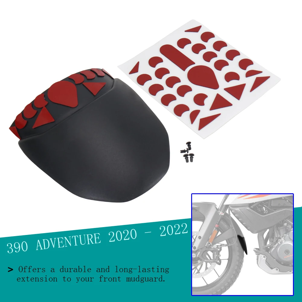 

2020 2021 2022 New Motorcycle Black ABS Front Mudguard Fender Rear Extender Protection Extension For 390 ADVENTURE Adventure