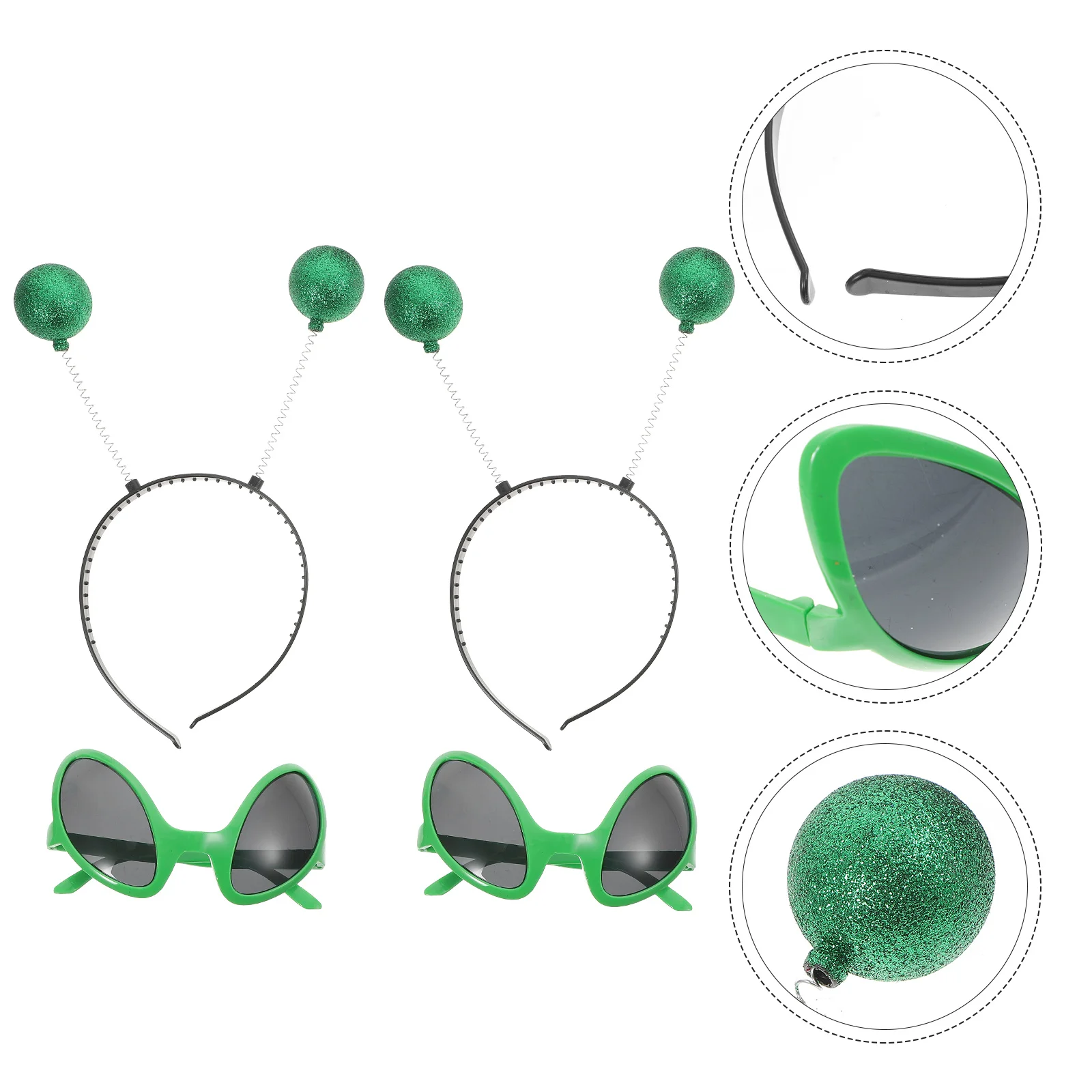

Alien Head Boppers Hair Headband Party Glasses Cosplay Accessories Sunglasses Costume Christmasfavors Eye Martian Green Hoop