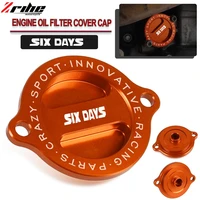 motorcycle accessories aluminum engine oil filter cover cap engine tank covers oil cap for 500exc sixdays 500 exc six days 2016