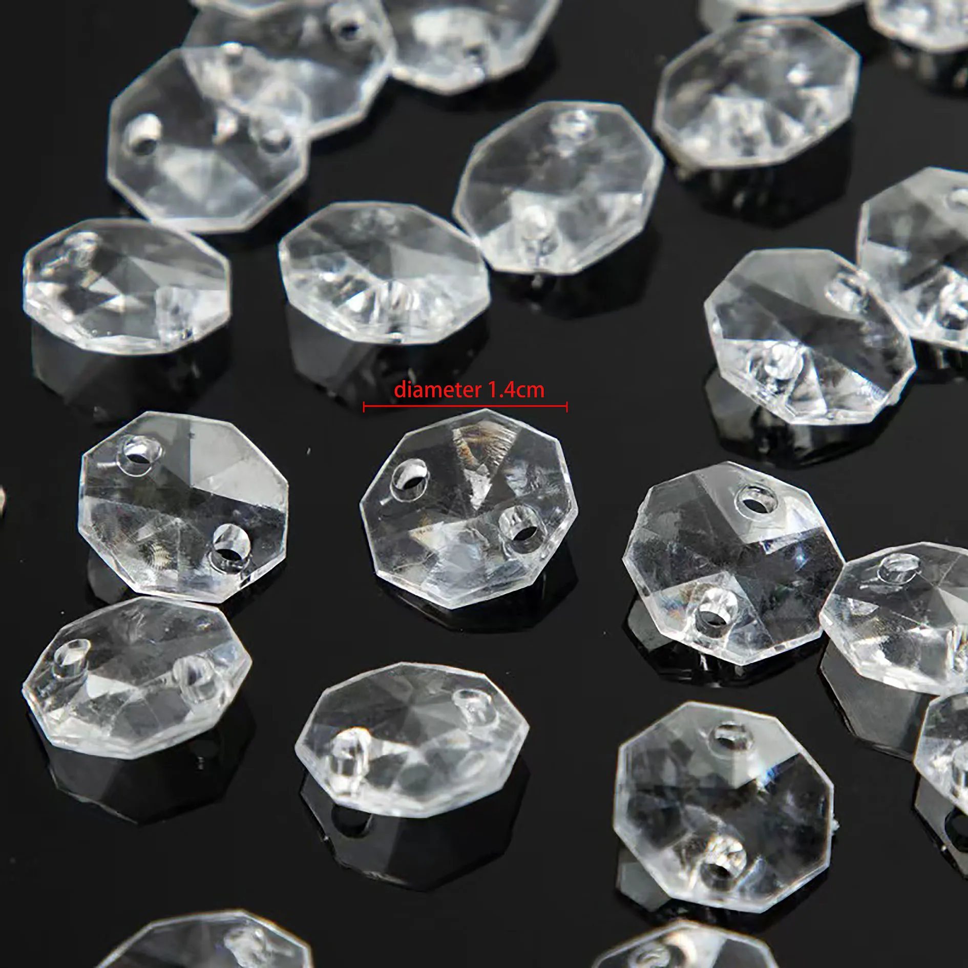 Восьмиугольные бусины с металлическими люстрами осветительные крючки для