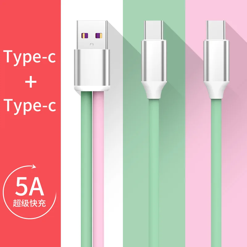 

0.2m 2IN1 Y Splitter USB to Type C Micro USB Cable 66W 5A Fast Charging Data Cable for Samsung Huawei Xiaomi Liquid TPE Cables