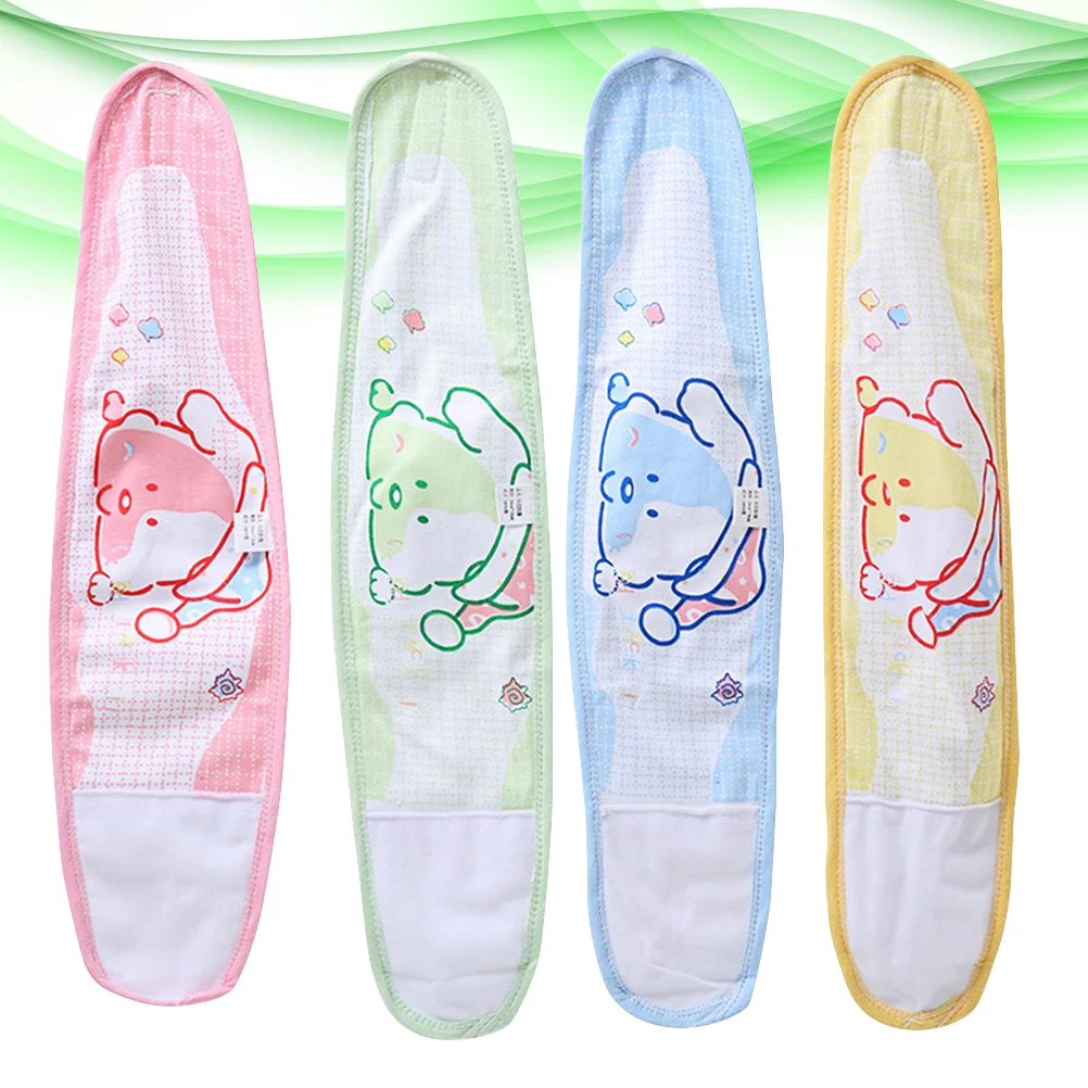 

4pcs chastity belt belly band newborn umbilical cord newborn navel belt for newborn infant ( yellow green blue fajeros para