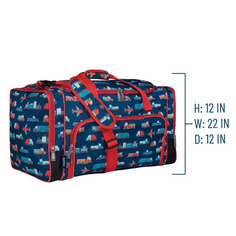 Kids Weekender Duffel Bag for Boys and Girls, 22 Inch (Transportation Blue)