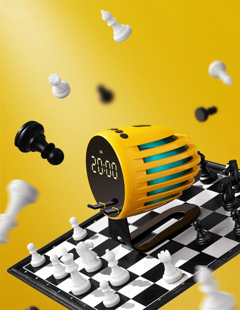 

KAWOO Light Chaser J200 Induction Speaker Desktop Aluminium Alloy Wireless Bluetooth Speaker Alarm Clock Mobile Phone Bracket