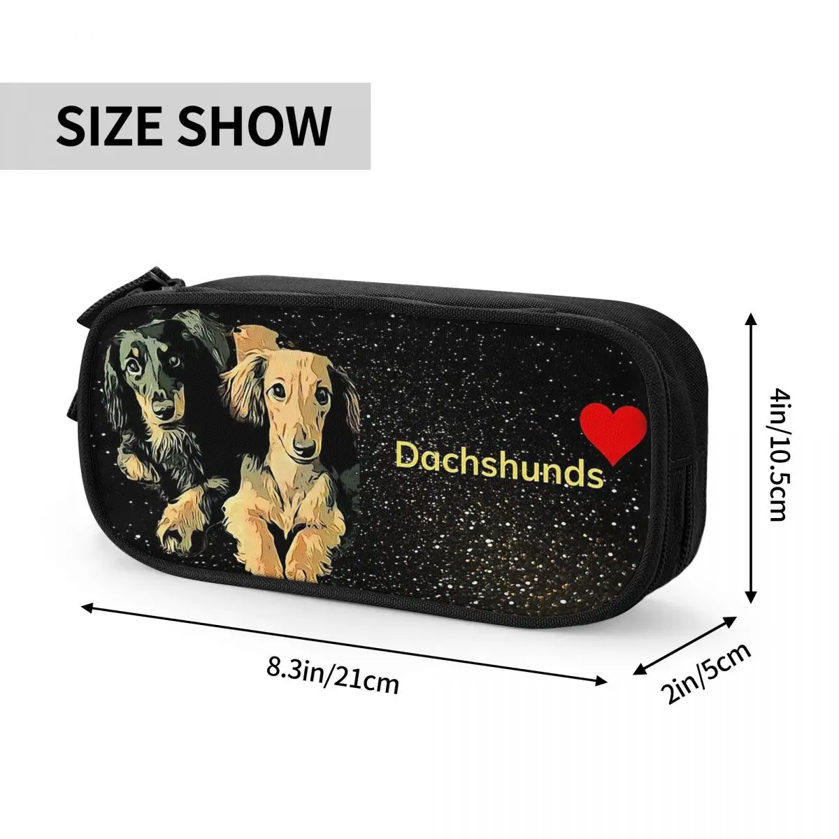 Dachshund Doxie Pencil Case Wiener Sausage Dog Lover Pencilcases Pen Girls Boys Big Capacity Bag School Supplies Gift Stationery images - 6