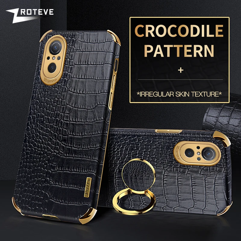 

Nova9 SE Case Zroteve Crocodile Pattern Leather Cover For Huawei Nova 10 8 8i 9 9SE Y60 Y70 Y90 Nova8 Nova9 Nova10 Pro Cases