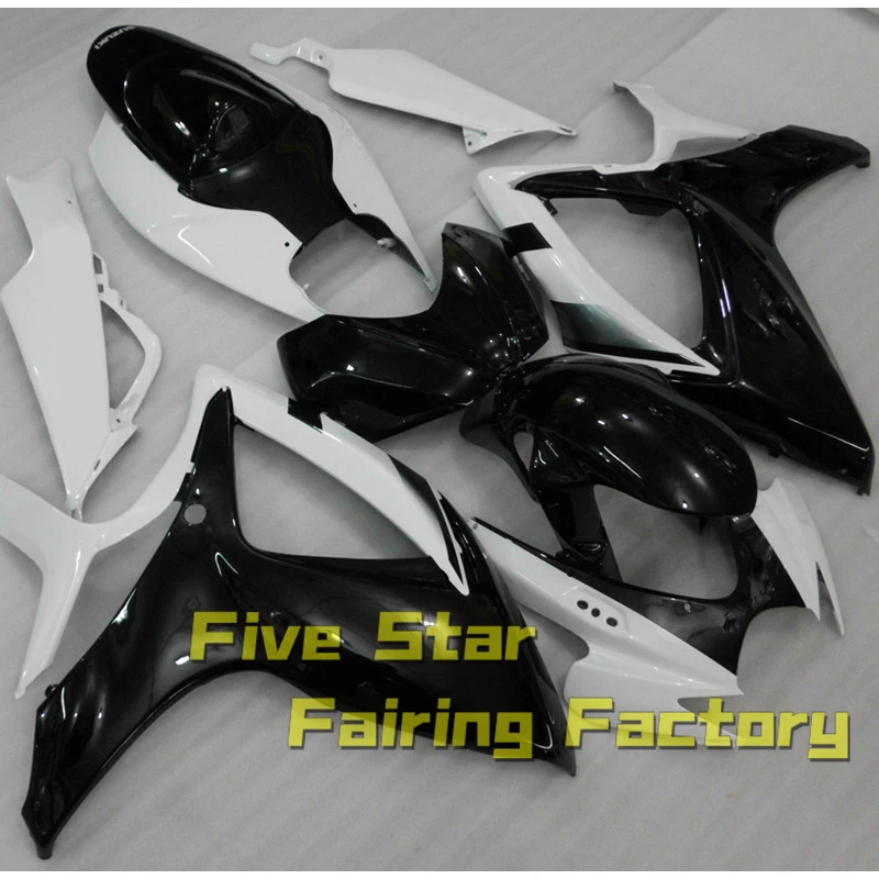

Motorcycle Fairing Kit For Suzuki GSXR 600 750 2006 2007 GSXR600 GSXR750 K6 Bodywork Injection Mold Black White Plastic
