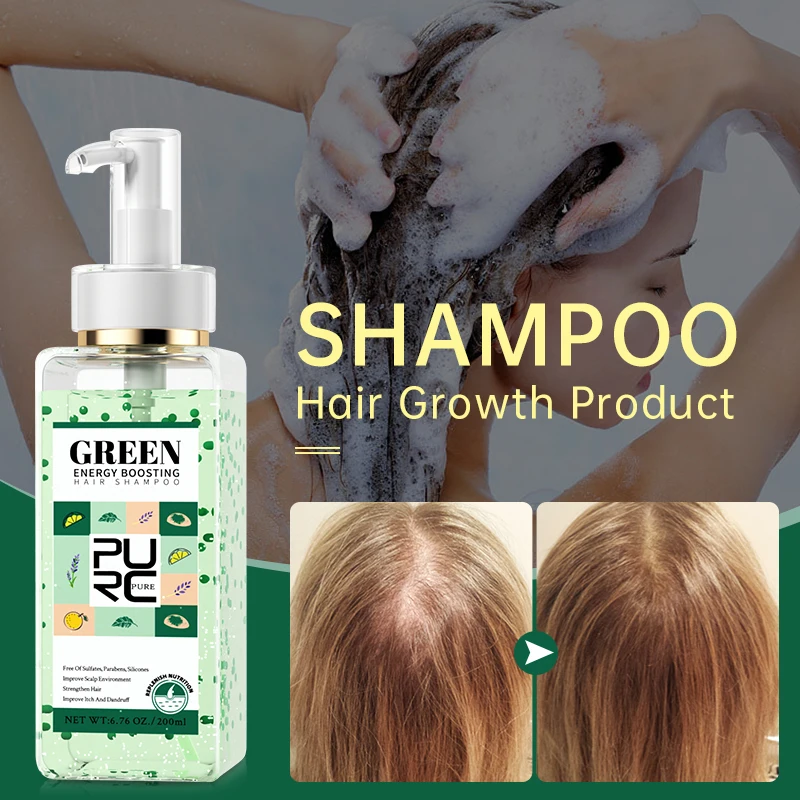 

PURC Hair Growth Product Shampoo Anti Hair Loss Serum Improve Itch Dandruff Fast Hair Growth For Men Women Shampoo Beauty Health