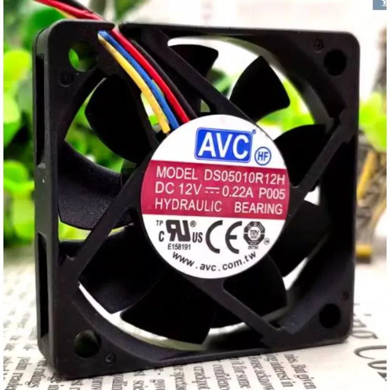 Оригинальный вентилятор ЦП для AVC DS05010R12H, 12 В, 5010 А, 5 см, ШИМ, с контролем температуры, бесшумный охлаждающий вентилятор, 50*50*10 мм