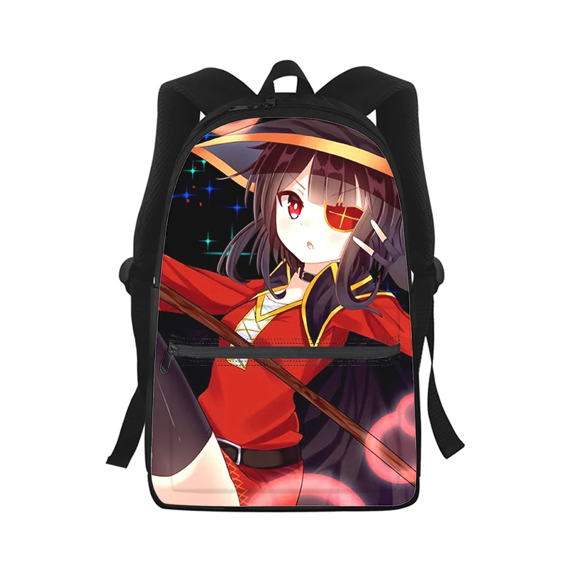 Konosuba Megumin cute Anime Men Women Backpack 3D Print Fashion Student School Bag Laptop Backpack Kids Travel Shoulder Bag