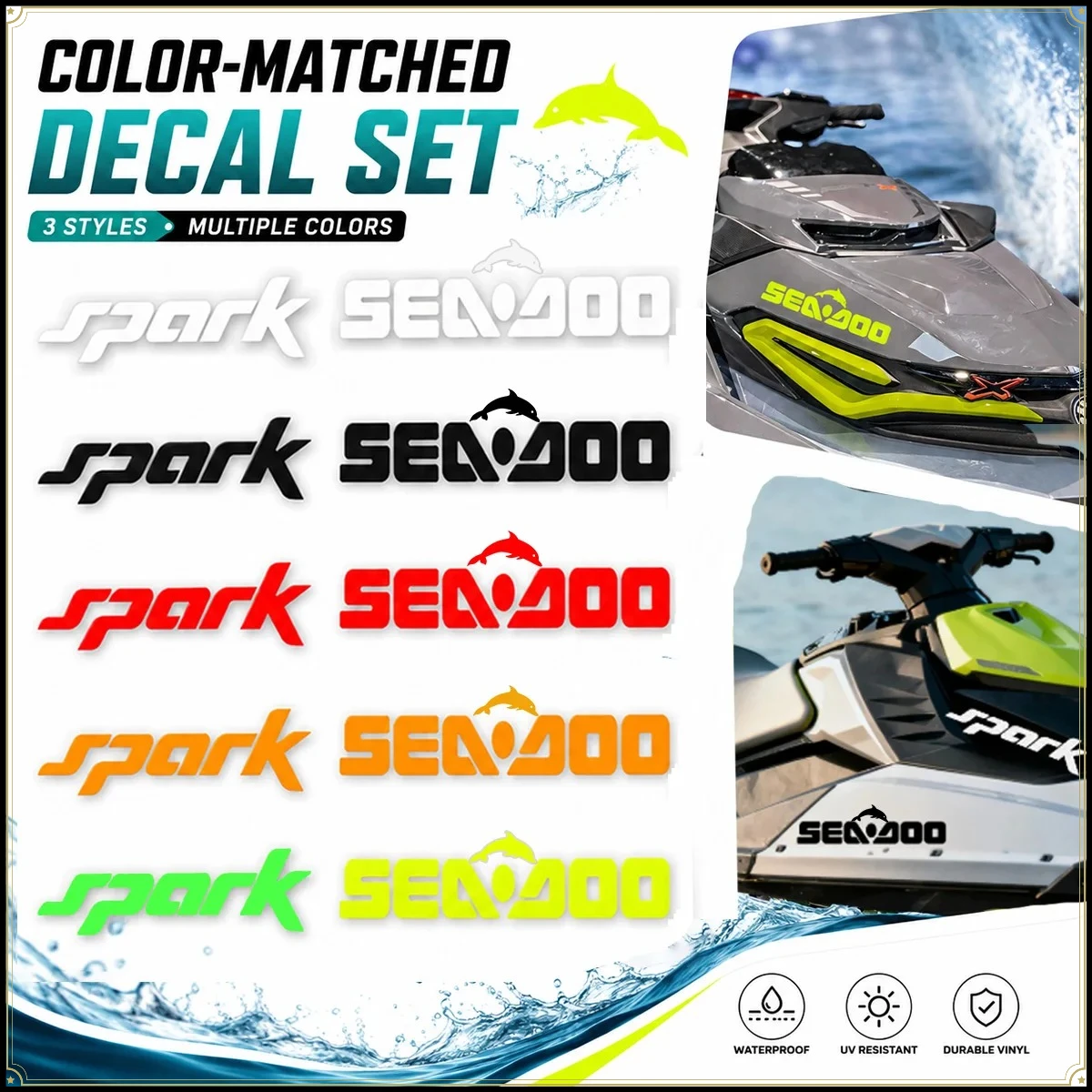 Фото Наклейки для гидроциклов Sea-Doo Spark Trixx, наклейки для лодок Seadoo, мини-гидроциклов, светоотражающие водонепроницаемые наклейки, аксессуары. №1