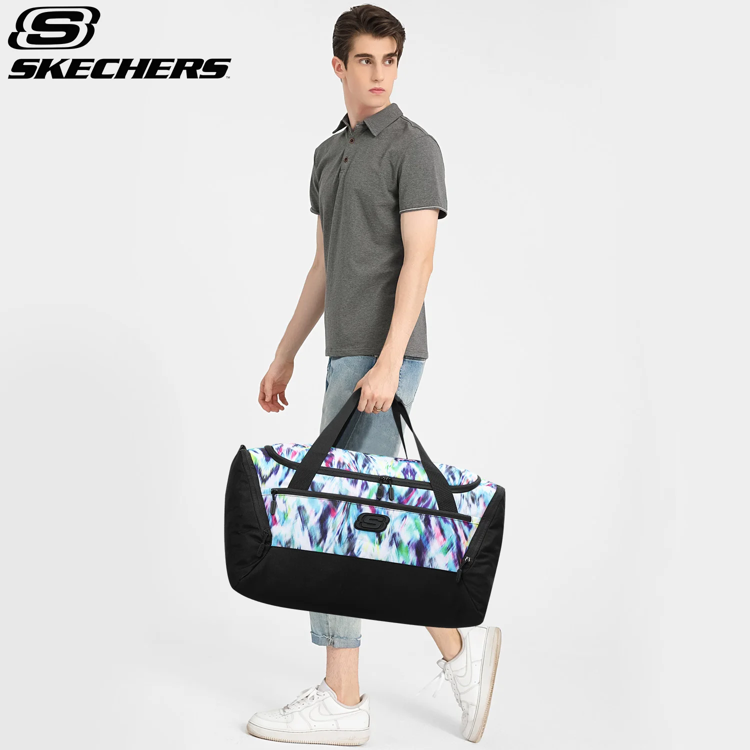 Сумка спортивная SKECHERS туристическая для мужчин и женщин чемоданчик на ночь с