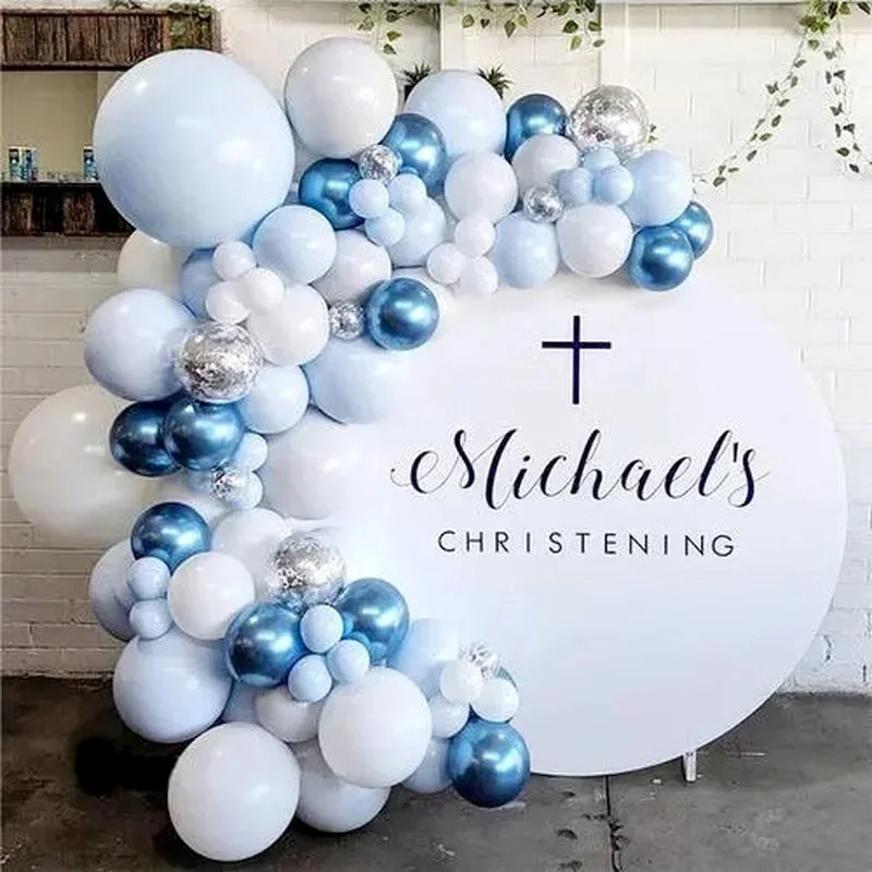 

107 pcs Blue Balloons Garland Kit Baloon Arch Balloon Baby Shower Decorations Globos Baby Baptism Birthday Party Decorations Kid