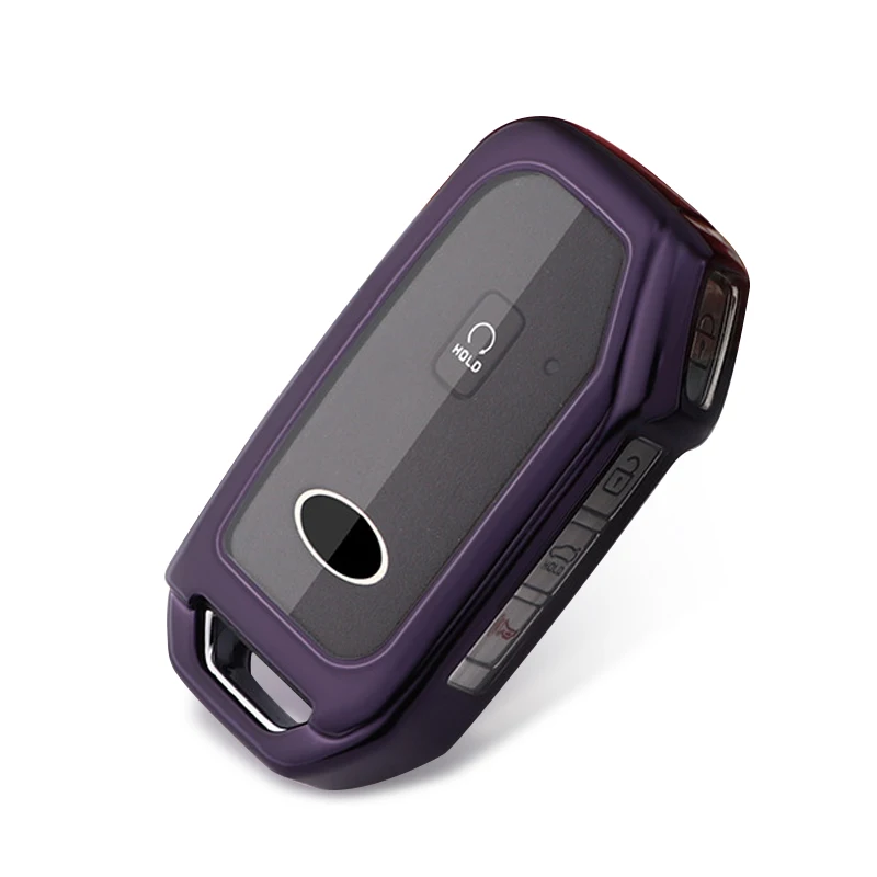 

Фиолетовый чехол из ТПУ для автомобильного ключа с дистанционным управлением для KIA K5 Soul Telluride Sorento 2021-2022