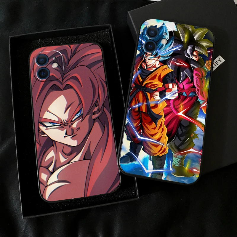 

Japanese Cartoon Anime Dragon Ball Phone Case For Funda iPhone 13 12 11 Pro Max 13 12 Mini X XR XS Max 6 6s 7 8 Plus Coque