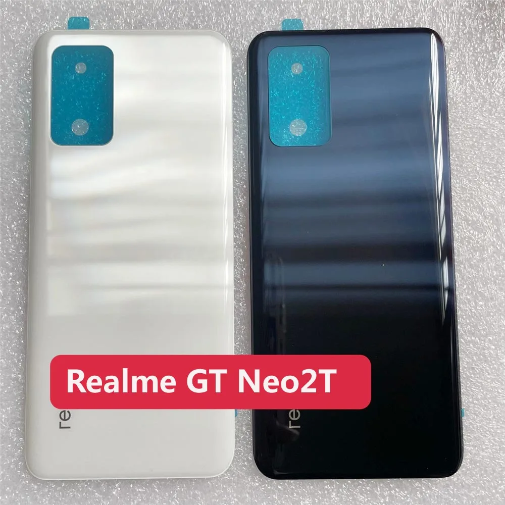 

6.43" Original Glass Cover For Realme GT Neo2T RMX3357 Back Battery Cover Glass Panel Housing Door Phone Lid Rear Case+Adhesive