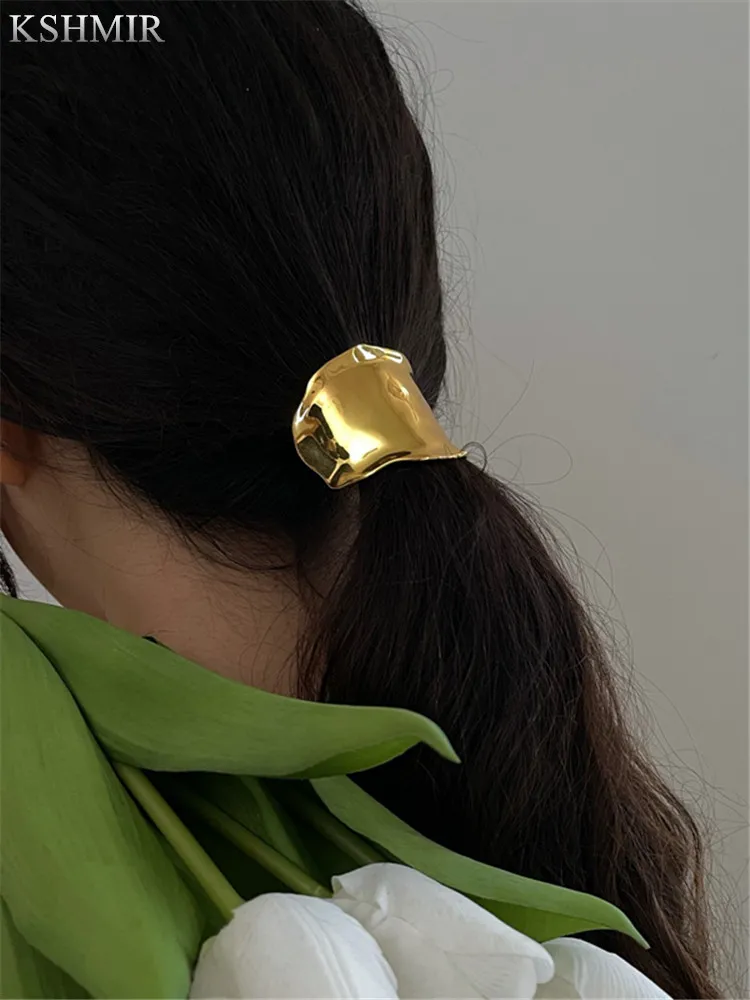

Autumn and winter new heavy industry concave and convex folding craft hairpin exquisite brass casting hairpin pin fork hairpin